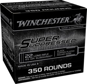 Winchester Ammo SUP22LRB2 Super Suppressed  22LR 45gr 350 Per Box/4 Case