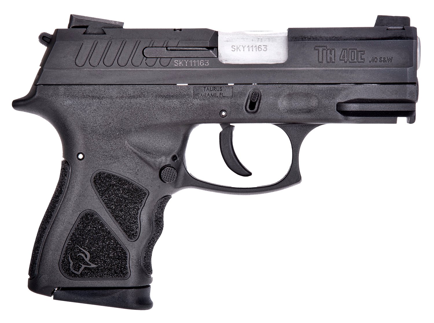 Taurus 1-TH40C031-10 TH Compact Frame 40 S&W 10+1 3.54" Matte Black Alloy Steel Serrated Slide, Black Polymer Frame