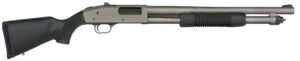 Mossberg 50790 590A1 Pro 12 Gauge 6+1 18.50" Tungsten Gray Cerakote Barrel & Steel Drilled & Tapped Receiver, Black Synthetic Stock