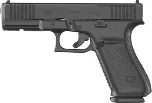 Glock UV2150201MOS G21 V MOS Full Size 45 ACP 10+1 4.61" Black GMB Barrel, Black nDLC Steel Optic Ready/Serrated Slide, Black Polymer Frame w/Accessory Rail, Textured Polymer Grip, Ambidextrous