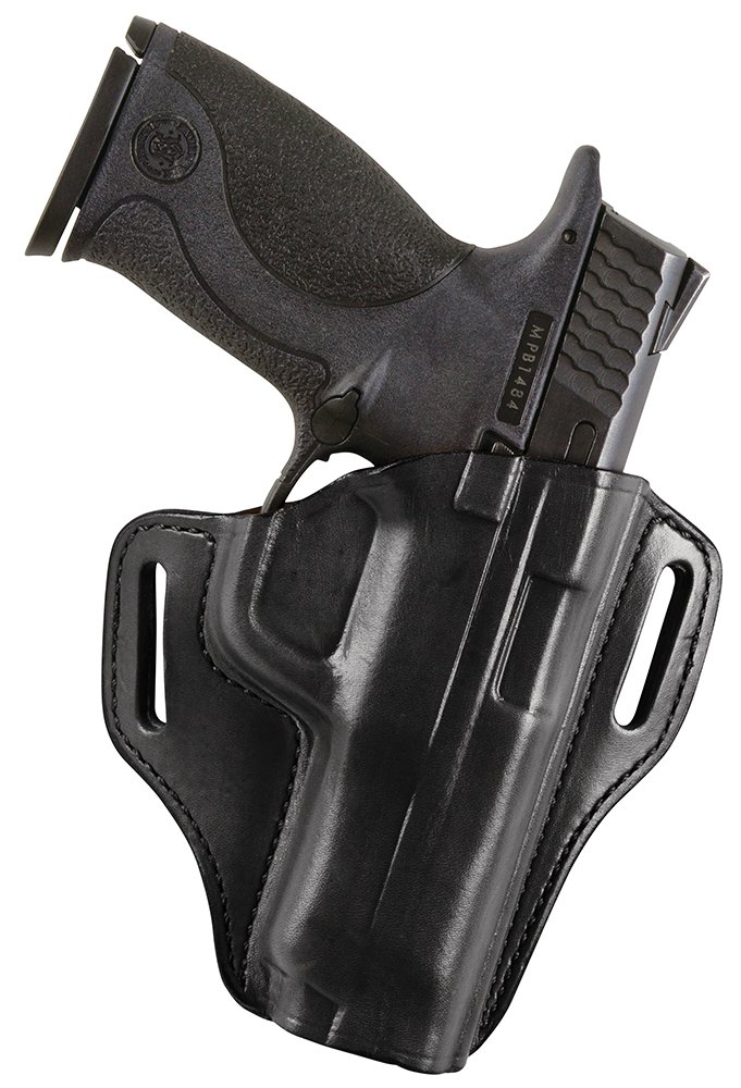 Bianchi 23942 57 Remedy OWB Size 12 Black Leather Belt Slide Fits Colt 1911 Commander Right Hand