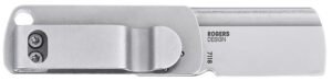 CRKT 7118 Box Key EDC 1.24" Folding Plain Stonewashed 12C27 Sandvik SS Blade, Stainless Steel Handle