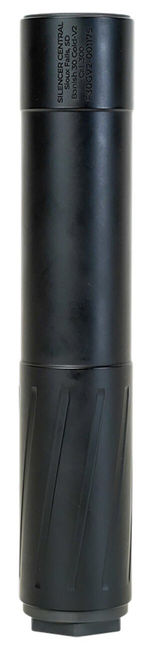 Banish(Silencer Central) 100000111288 Banish 30 Gold-V2 308/7.62mm 1.59" Black Titanium 5/8"x24