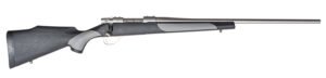 Weatherby  Vanguard Weatherguard Full Size 270 Win 5+1 24" Satin Threaded Barrel, Satin Stainless Steel Drilled & Tapped Receiver, Black/Gray Weatherguard Stock