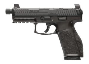 HK 81001224 VP9A1 X Tactical Full Size 9mm Luger 15+1 4.70" Black Threaded Barrel, Black Steel Serrated w/Optic Slide, Black Polymer Frame w/Picatinny Rail, Textured Grip