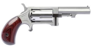 North American Arms SW250 Sidewinder  Small Frame 22 WMR 5 Shot 2.50" Stainless Steel Barrel, Frame & Cylinder, Rosewood Birdshead Grip Exposed Hammer