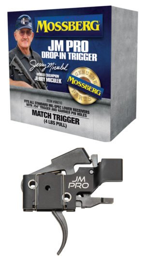 Mossberg 96010 JM Pro Adjustable Match AR Drop-In Trigger, Fits AR15s & AR10s w/.154" Trigger & Hammer Pin Holes, Factory-Set 4 Pound Pull Weight