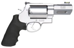 Smith & Wesson 11623 Model 500 Performance Center  500 S&W Mag Stainless Steel 3.50" Barrel, 5rd Unfluted Cylinder & X Frame, Trigger Overtravel Stop, HiViz Fiber Optic Front Sight