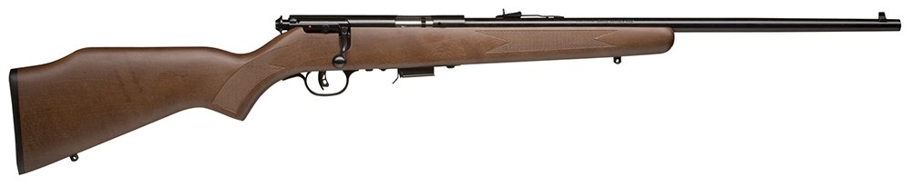 Savage Arms 90700 93 G Full Size 22 WMR 5+1 21" Matte Black Sporter Barrel, Matte Black Drilled & Tapped Carbon Steel Receiver, Satin Hardwood Fixed Stock, Right Hand