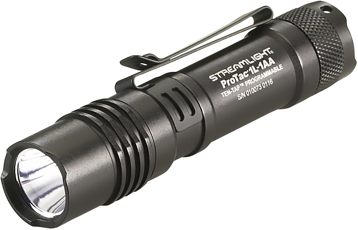 Streamlight 88061 ProTac 1L-1AA Everyday Carry Flashlight Black Anodized 40/150/350 Lumens White C4 LED