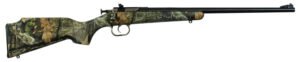 Crickett KSA2163 Youth  22 LR 1rd 16.12" Blued Barrel & Receiver, Fixed Front/Adjustable Rear Peep Sight, Hydro Dipped Mossy Oak Break-Up Synthetic Stock w/11.5" LOP, Rebounding Firing Pin Safety