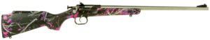 Crickett KSA2167 Youth  22 LR 1rd 16.12" Stainless Steel Barrel, Fixed Front/Adjustable Rear Peep Sights, Hydro Dipped Muddy Girl Synthetic Stock w/11.5" LOP, Rebounding Firing Pin Safety