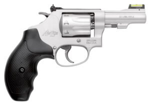 Smith & Wesson 160221 Model 317 Kit Gun *CA Compliant 22 LR 8 Shot 3" Stainless Steel Barrel, Aluminum Alloy Cylinder & J-Frame, HiViz Fiber Optic Green Front/Adjustable Rear Sights, Synthetic Grip