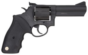 Taurus 2-660041 66  Medium 357 Mag/38 Special +P 7 Shot 4" Matte Black Oxide Ally Steel Barrel, Cylinder & Frame, Black Finger Grooved Rubber Grip, Transfer Bar Safety, Exposed Hammer