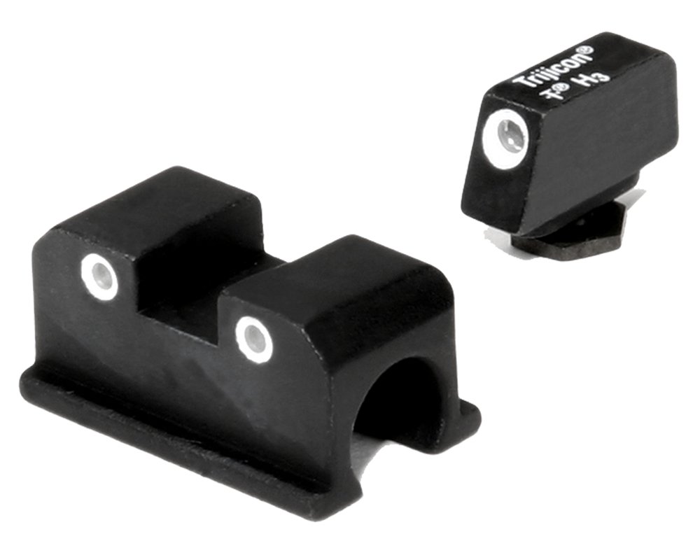 Trijicon 600505 Bright & Tough Night Sights Green/Tritium White Outline Front Sight-Green/Tritium White Outline Rear Sight Walther Arms P99/PPQ/PPQ M2