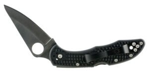 Spyderco C11PBK Delica 4  2.88" Folding Drop Point Plain VG-10 SS Blade/Black  Textured FRN Handle Includes Pocket Clip
