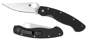 Spyderco C36GPE Military  4" Folding Modified Clip Point Plain CPM S30V Stainless Steel Blade/G10 Black Handle