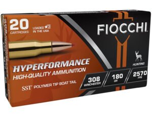 Fiocchi 308HSC Hyperformance 308Win 180gr Super Shock Tip 20 Per Box/10 Case