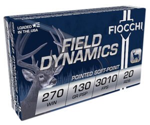 Fiocchi 270SPB Field Dynamics  270Win 130gr Pointed Soft Point 20 Per Box/10 Case