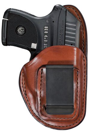 Bianchi 19234 100 Professional IWB Size 11 Tan Leather Belt Clip Compatible w/Glock 19/23/Sig P228/Ruger Security-9 Belt 1.75" Wide Right Hand