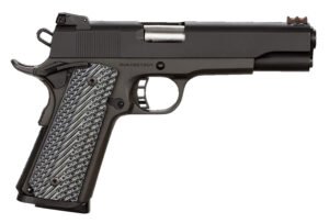 Rock Island 51486 Rock Ultra FS 45 ACP Caliber with 5" Barrel, 8+1 Capacity, Overall Black Parkerized Finish Steel, Beavertail Frame, Serrated Slide & Black/Gray G10 Grip