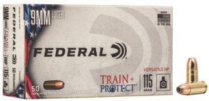 Federal TP9VHP1 Train + Protect  9mmLuger 115gr Versatile Hollow Point 50 Per Box/10 Case