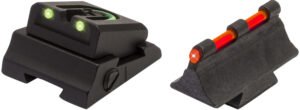 TruGlo TG961M Slug Gun Series  Black | Red Fiber Optic Front Sight Green Fiber Optic Rear
