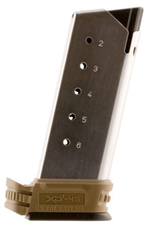 Springfield Armory XDS5006DE XD-S 6rd 45 ACP SS/FDE Stainless Steel