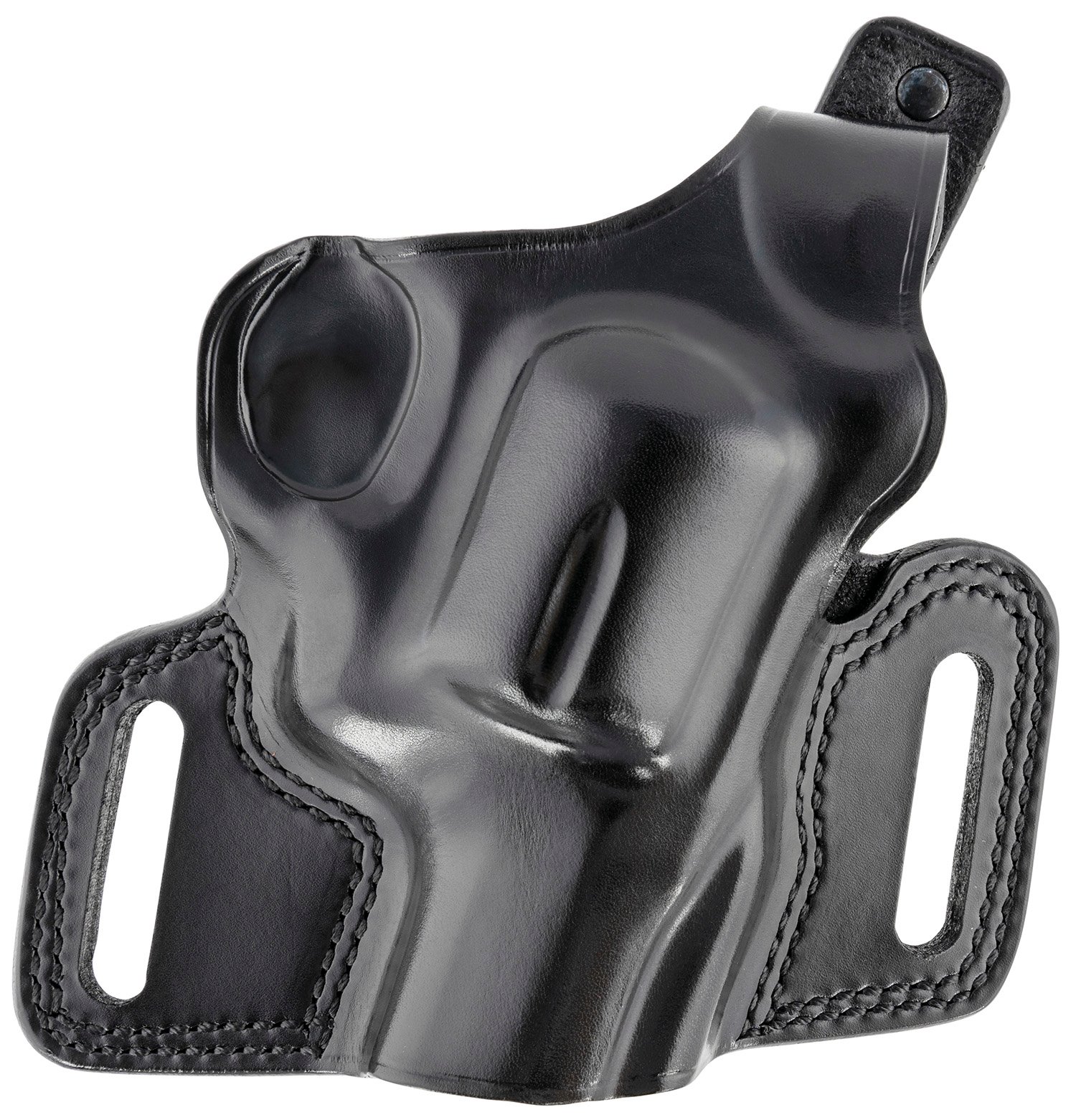 Galco SIL126B Silhouette OWB Black Leather Belt Slide Fits S&W N Frame Fits 2-4" Barrel Right Hand