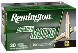 Remington Ammunition 27661 Premier Match 6.5Creedmoor 140gr Sierra MatchKing BTHP 20 Per Box/10 Case
