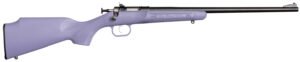 Crickett KSA2306 Youth  22 LR 1rd 16.12" Blued Barrel & Receiver, Fixed Front/Adjustable Rear Peep Sights, Purple Synthetic Stock w/11.5" LOP, Rebounding Firing Pin Safety