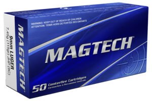 Magtech 9C Range/Training  9mmLuger 115gr Jacketed Hollow Point 50 Per Box/20 Case