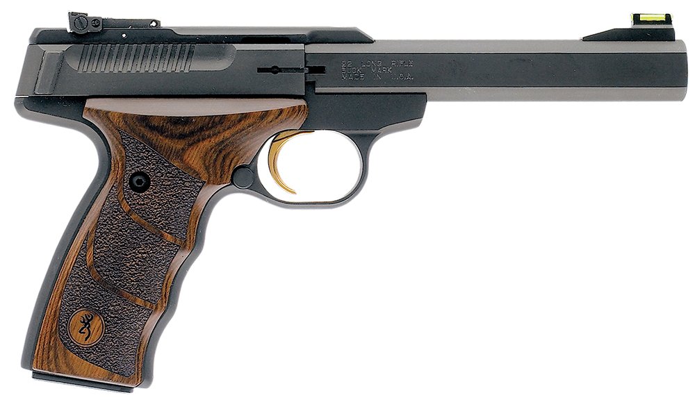 Browning 051428490 Buck Mark Plus UDX *CA Compliant 22 LR 10+1 5.50" Matte Black Slab Side Barrel, Matte Black Serrated Slide & Aluminum Frame, Finger Groove Laminate Grip