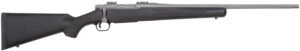 Mossberg 28005 Patriot  243 Win 5+1 22" Stainless Cerakote Fluted Barrel, Stainless Cerakote Receiver Drilled & Tapped, Black Fixed Synthetic Stock, Right Hand