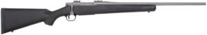 Mossberg 28006 Patriot  7mm-08 Rem 5+1 22" Stainless Cerakote Fluted Barrel, Stainless Cerakote Receiver Drilled & Tapped, Black Fixed Synthetic Stock, Right Hand