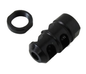 Kel-Tec PLRSU582 PLR-22 Muzzle Brake Kit Black Steel with 1/2"-28 tpi Threads for 22 LR Kel-Tec PLR-16