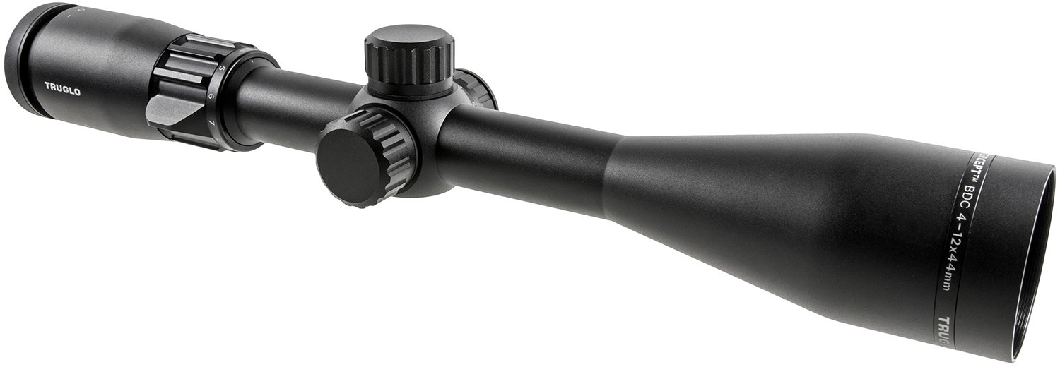 TruGlo TG-8541BIB Intercept Black Anodized 4-12x44mm 1" Tube Illuminated BDC Reticle