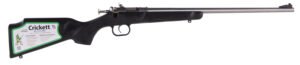 Crickett KSA2295 Youth  22 WMR 1rd 16.12" Blued Barrel & Receiver, Fixed Front/Adjustable Rear Peep Sights, Black Synthetic Stock w/11.5" LOP, Rebounding Firing Pin Safety