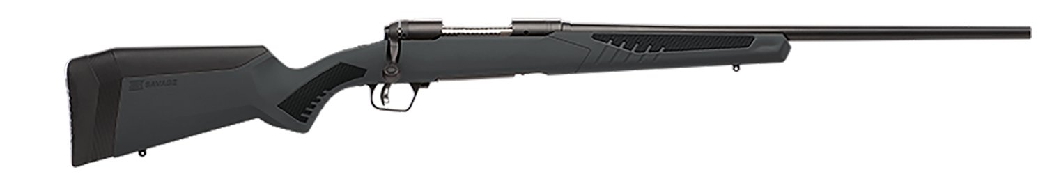 Savage Arms 57041 110 Hunter Full Size 7mm Rem 3+1 24" Matte Black Button-Rifled Barrel, Matte Black Drilled & Tapped Carbon Steel Receiver, Adj AccuStock Matte Gray Synthetic Stock, Right Hand