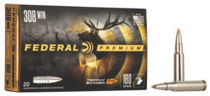 Federal P308TT1 Premium  308Win 180gr Trophy Bonded Tip 20 Per Box/10 Case