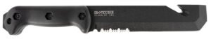 Ka-Bar BK3 Becker Tac Tool 7" Fixed Chisel w/Wire Cutter Part Serrated Black 1095 Cro-Van Blade, Black Ultramid Handle, Includes Sheath