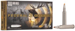 Federal P300WTT2 Premium  300Win Mag 165gr Trophy Bonded Tip 20 Per Box/10 Case