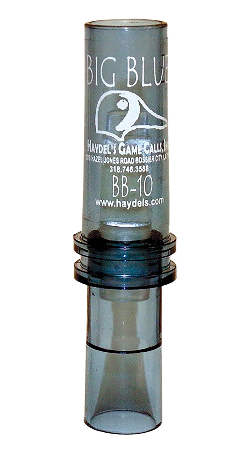 Haydel's Game Calls BB10 "Big Blue" Open Call Double Reed Bluewing Teal Sounds Attracts Ducks Clear Acrylic