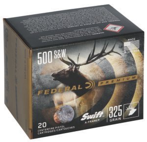 Federal P500SA Premium 500S&W Mag 325gr Swift A Frame 20 Per Box/10 Case