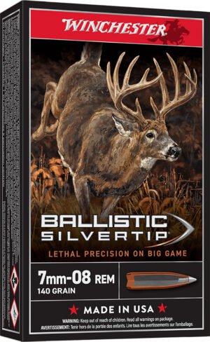 Winchester Ammo SBST708 Ballistic Silvertip 7mm-08Rem 140gr Rapid Controlled Expansion Polymer Tip 20 Per Box/10 Case