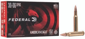 Federal AE3006N American Eagle Rifle 30-06Springfield 150gr Full Metal Jacket Boat Tail 20 Per Box/25 Case