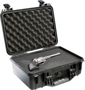 Pelican 1450000110 Protector Case Black Polypropylene Holds Handgun