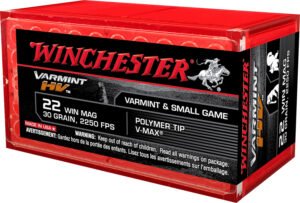 Winchester Ammo S22M2PT Varmint HV  22WMR 30gr Hornady V Max 50 Per Box/20 Case