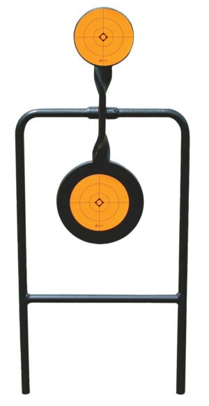 Caldwell 133565 Plink n Swing Double Spin Target Handgun Steel Black/Orange Impact Enhancement Motion 4.25"