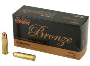 PMC 38G Bronze 38Special 132gr Full Metal Jacket 50 Per Box/20 Case